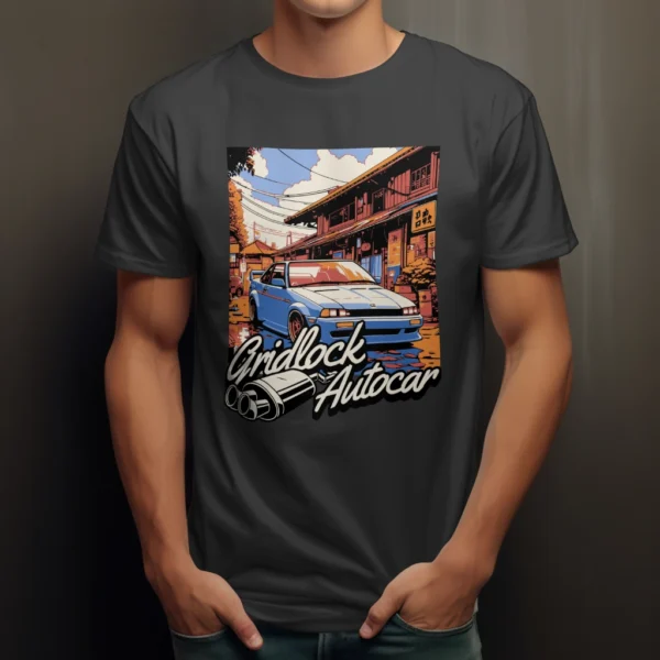 Japan Car T-Shirt featuring a detailed Japanese sports car print, made from a soft polyester-cotton blend for ultimate comfort.