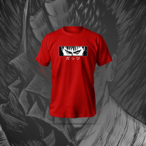 Beserk T-Shirt in black featuring bold anime-inspired design with regular fit and soft polyester-cotton blend fabric.