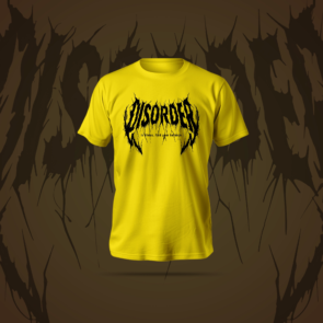 Disorder T-Shirt in black featuring anime-style abstract graphic and regular fit with soft polyester-cotton fabric.