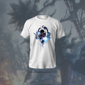 Dabi Inferno T-Shirt in black with anime fire-themed design, regular fit, and polyester-cotton fabric