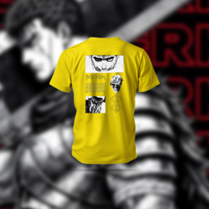 Dark Avenger T-Shirt in black with anime design, featuring regular fit and soft polyester-cotton fabric.