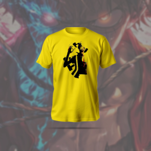 Luffy Rage T-Shirt in black featuring Luffy's rage pose, made with soft polyester-cotton fabric, available in all sizes.