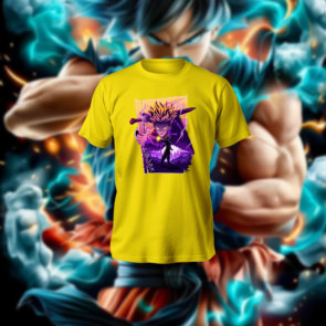 Goku T-Shirt in black featuring anime character design and soft polyester-cotton blend fabric.