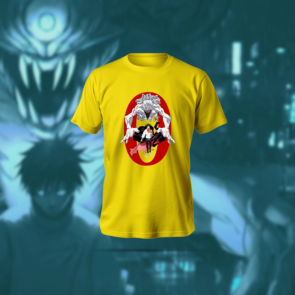 Mahoraga T-Shirt in black color, featuring a bold anime design and regular fit polyester-cotton blend