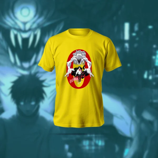 Mahoraga T-Shirt in black color, featuring a bold anime design and regular fit polyester-cotton blend