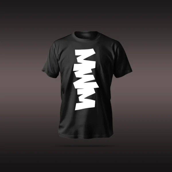 mwm T-Shirt with anime-style graphic on black fabric, regular fit, made with a breathable polyester-cotton blend.