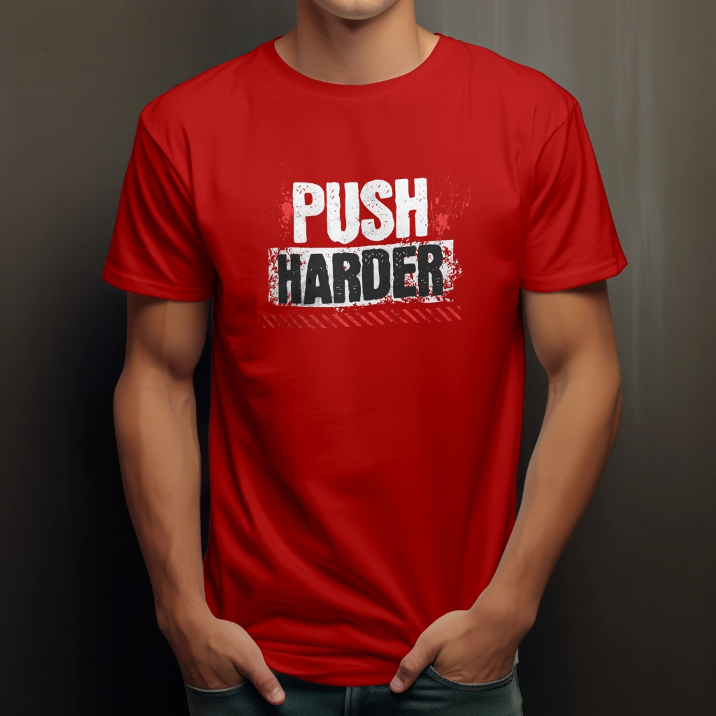 Abstract Motivational Gym Wear T-Shirt – High-quality gym t-shirt featuring an abstract design, breathable fabric, and a motivational quote for fitness enthusiasts.