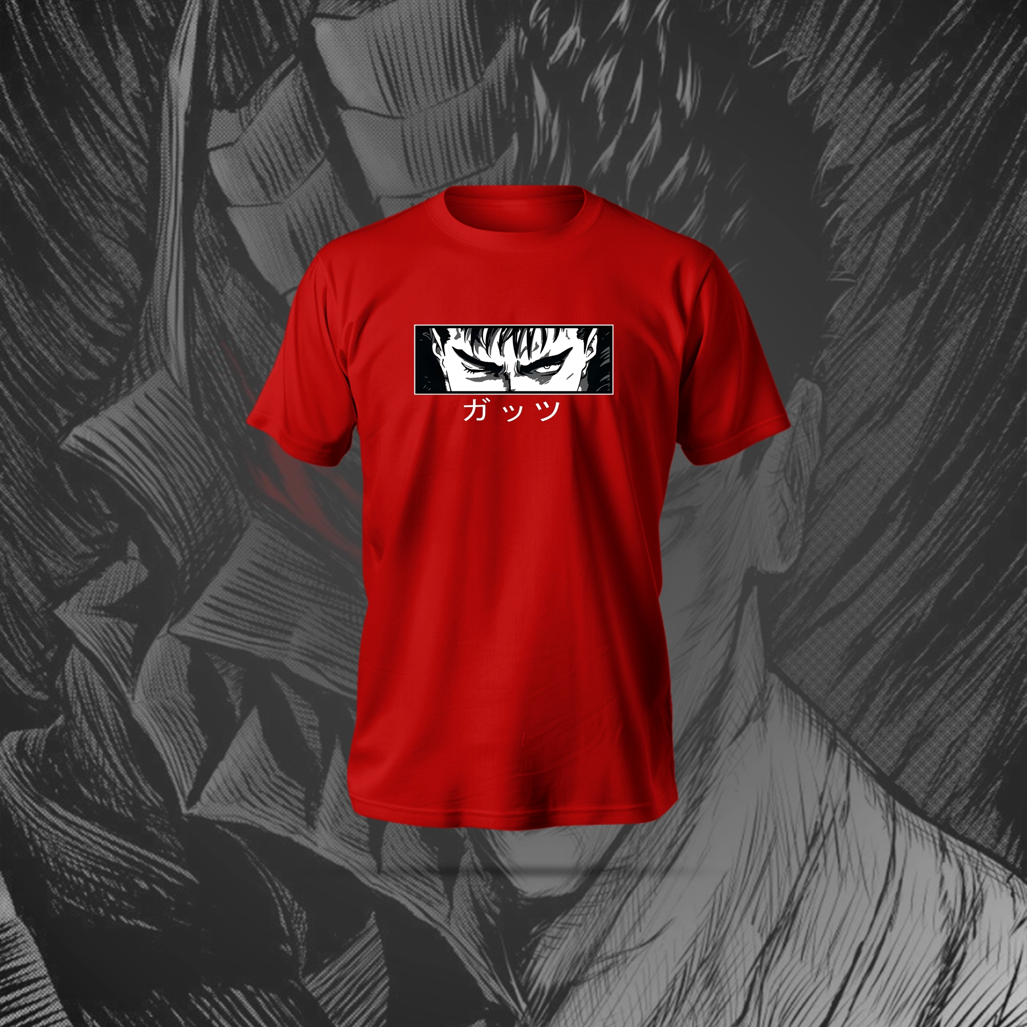 Beserk T-Shirt in black featuring bold anime-inspired design with regular fit and soft polyester-cotton blend fabric.