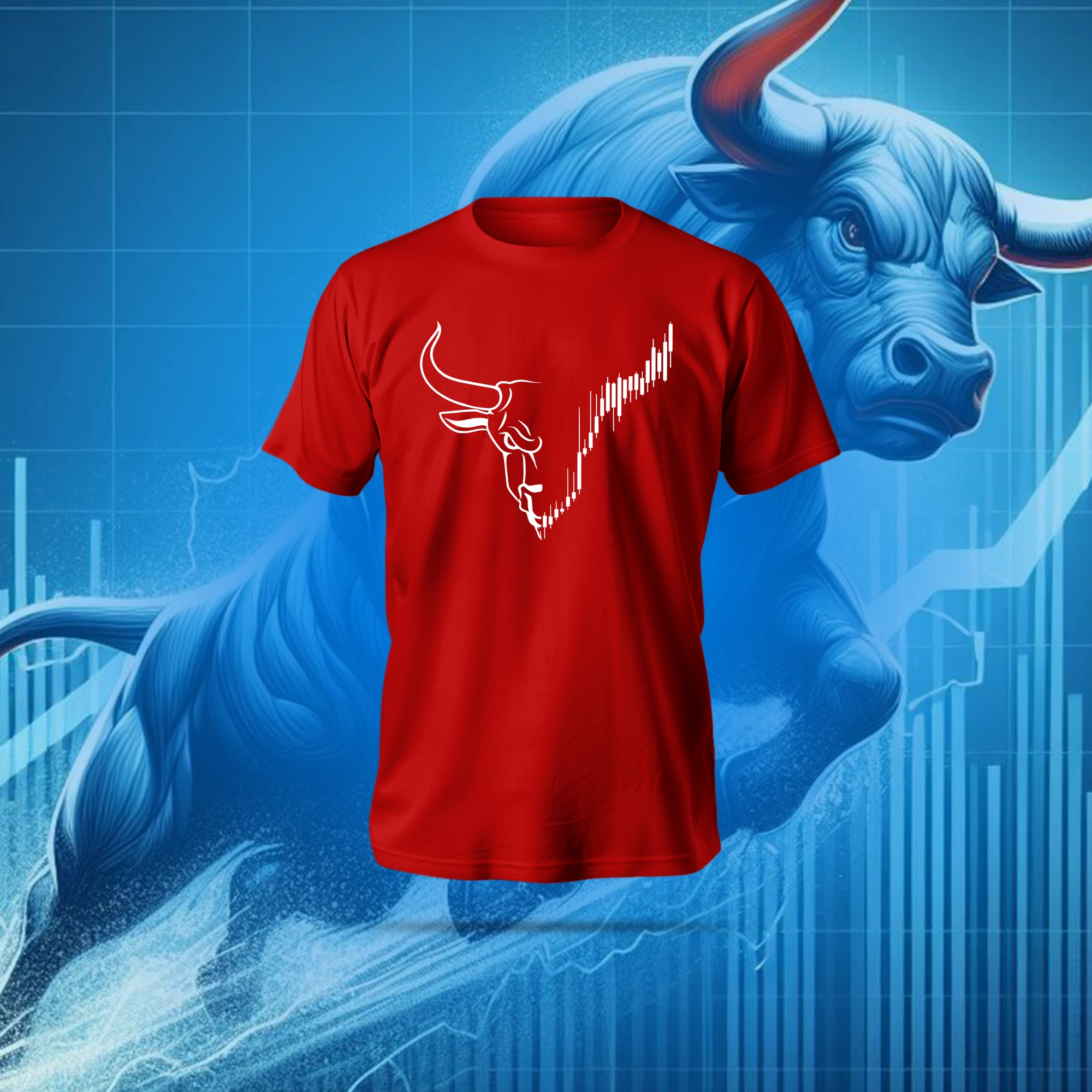 Candle-Bull T-Shirt in black featuring bold anime-inspired bull design and regular fit in polyester-cotton fabric.