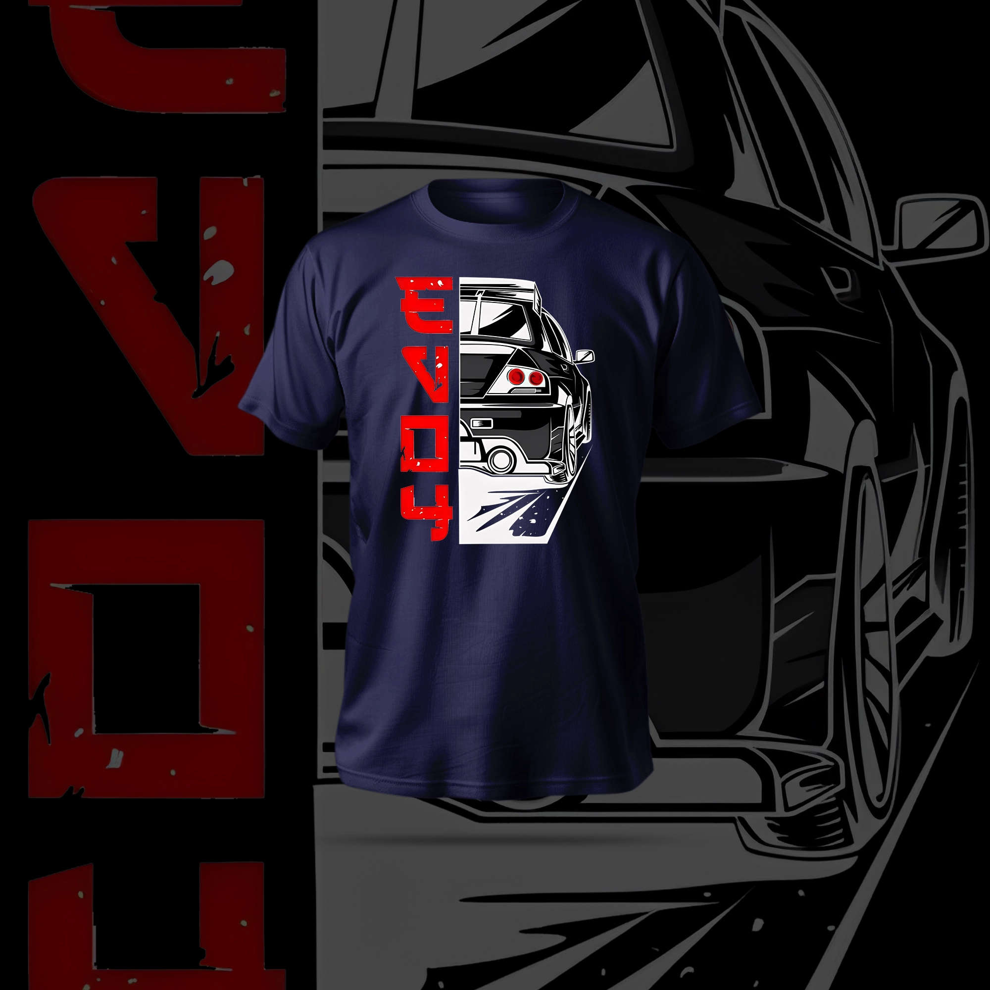 Evo T-Shirt in black featuring anime-style evolution graphic with a regular fit and soft polyester-cotton fabric.